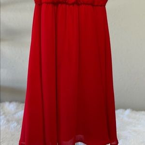 Red midi dress
